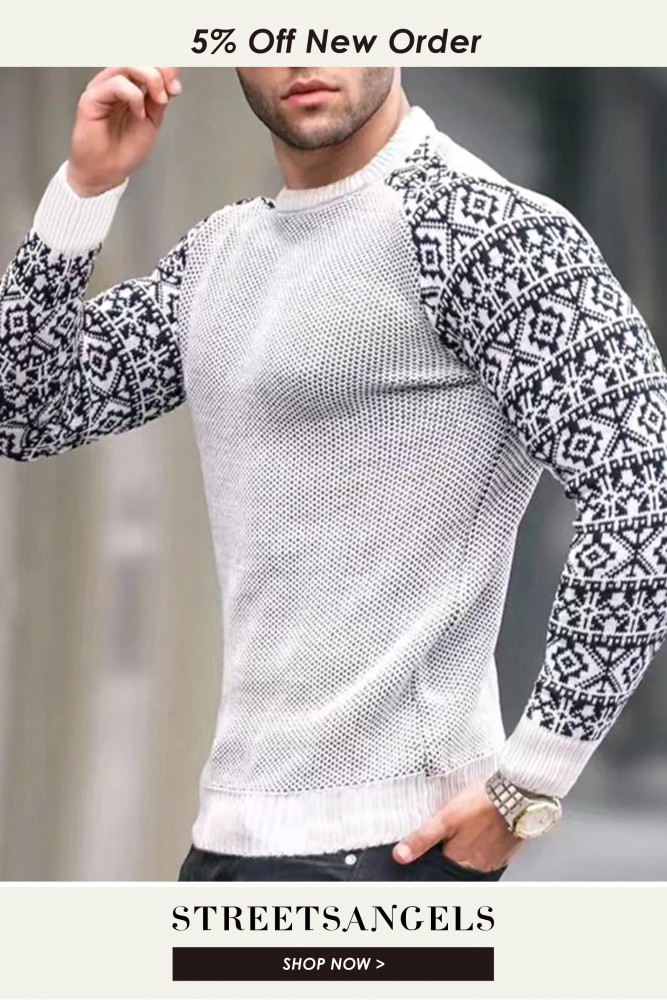 Men's Fashion Thin Sweater Casual O-Neck Solid Color Warm Slim Knit