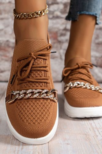 Fashion All-Match Round Head Lace-up Casual Sneakers