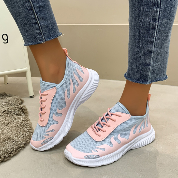 Fashion Casual Comfortable Lace-Up Mesh Breathable Sneakers