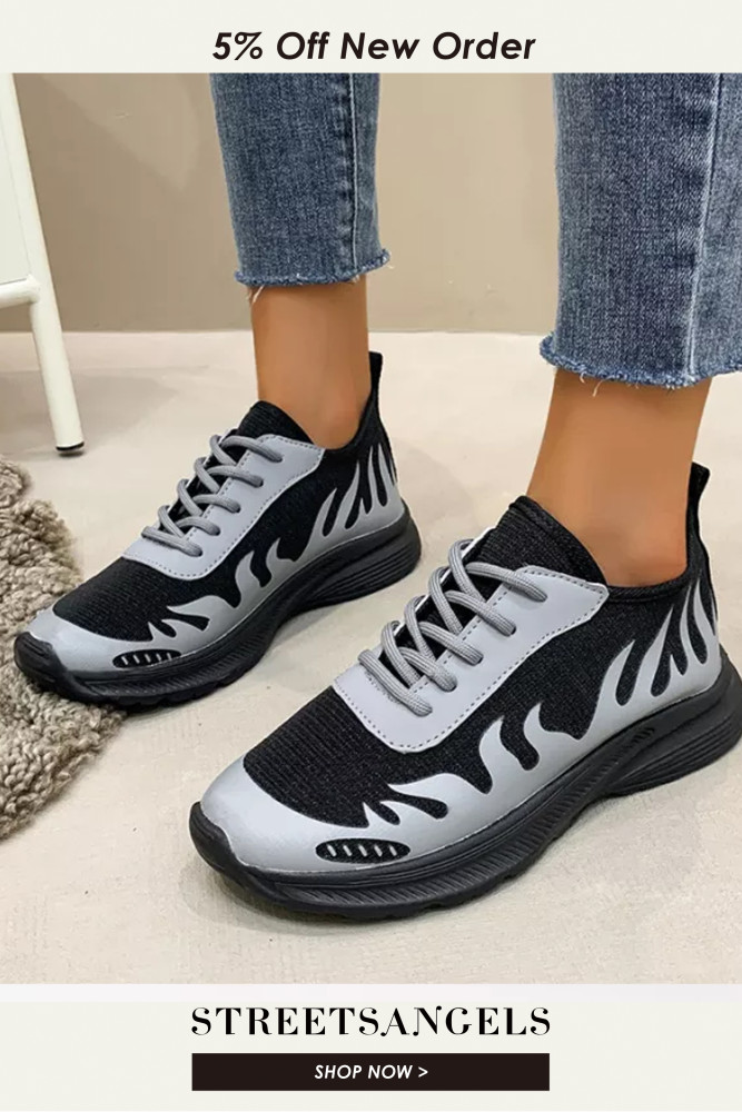 Fashion Casual Comfortable Lace-Up Mesh Breathable Sneakers