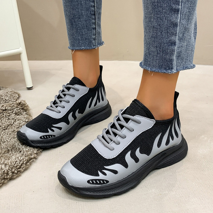 Fashion Casual Comfortable Lace-Up Mesh Breathable Sneakers