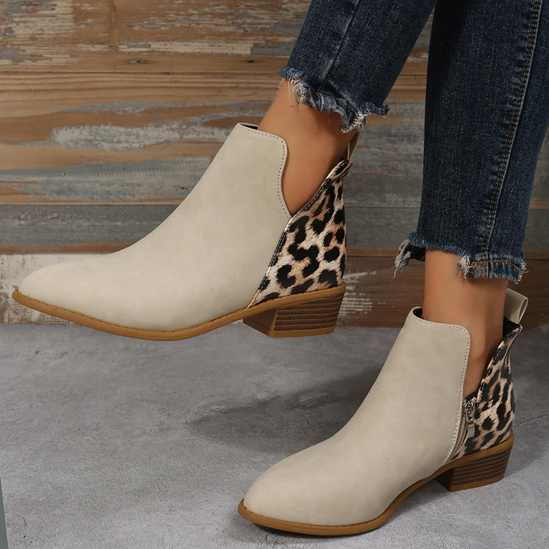 Fashion Leisure Leopard Printed Comfortable Ankle Boots