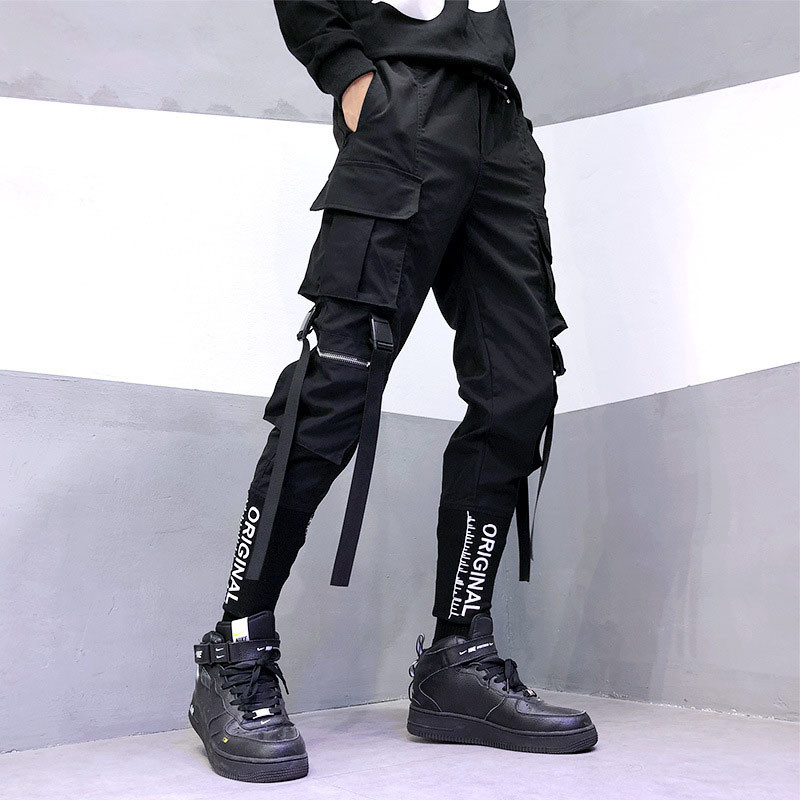 Solid Color Fashion Men's Loose Casual Workwear Sports Pants Jogging Pants