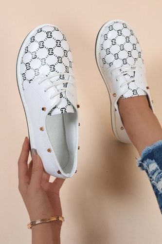 Fashion Versatile Print Flat Casual Shoes