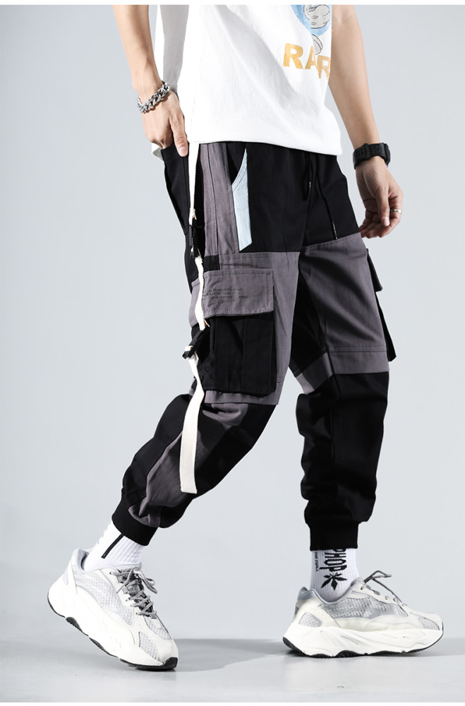 Stylish Loose Beaded Foot Street Multi-pocket Casual Cargo Pants