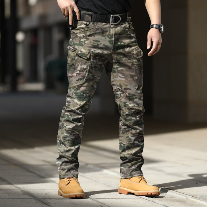 Fashionable Stretch Breathable Multi Pocket Front Zipper Outdoor Casual Tactical Pants