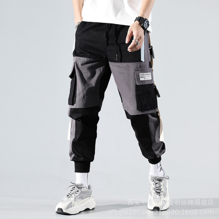 Stylish Loose Beaded Foot Street Multi-pocket Casual Cargo Pants