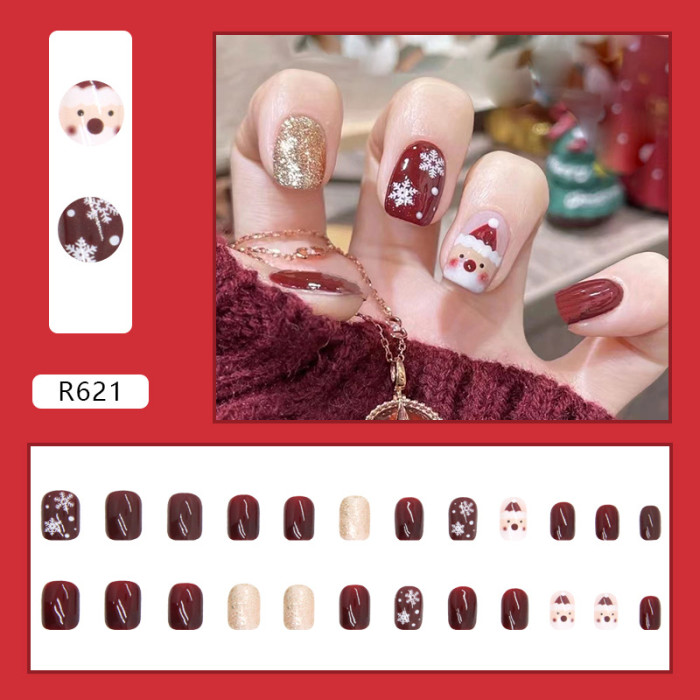 Flashing Christmas Nails Cute Snowflakes Beautiful Nail Art