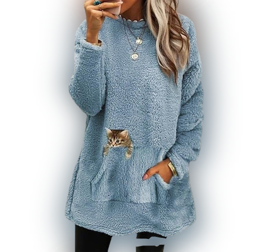 Fashion Solid Color Loose Casual Print Double Sided Fleece Hooded Sweatshirts