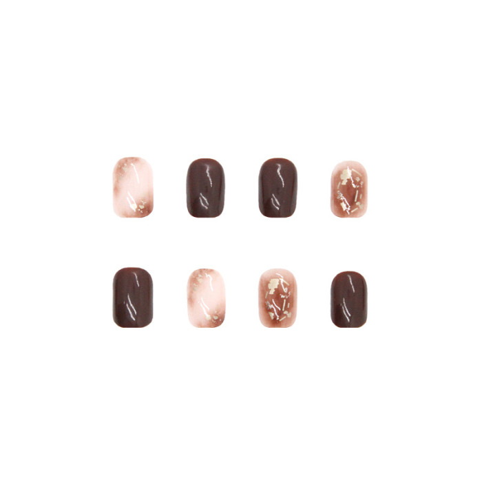 Exquisite Mocha Brown Smudge Wear Chocolate Brown Ice Brown Nails