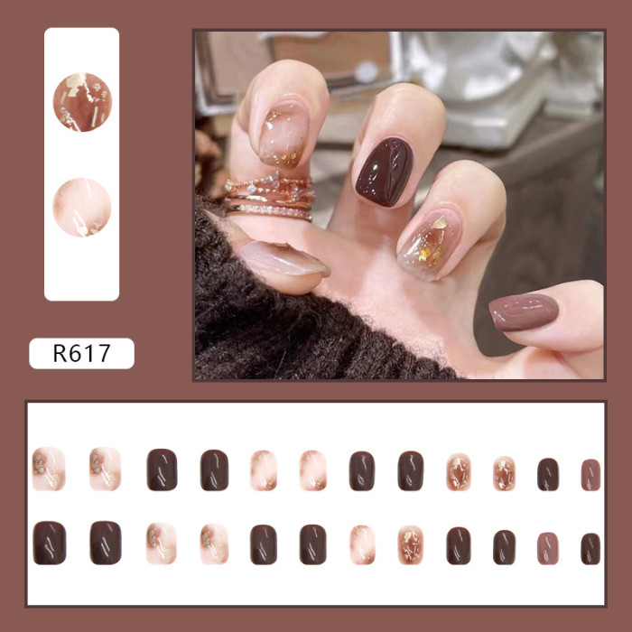 Exquisite Mocha Brown Smudge Wear Chocolate Brown Ice Brown Nails