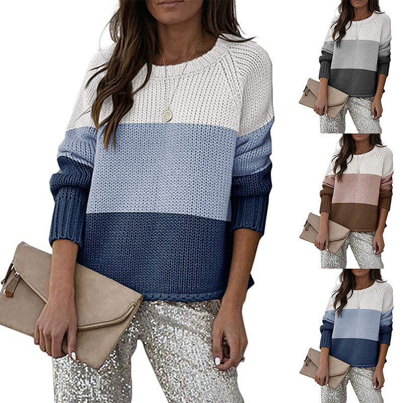 Women's Fashion Round Neck Casual Loose Sweater