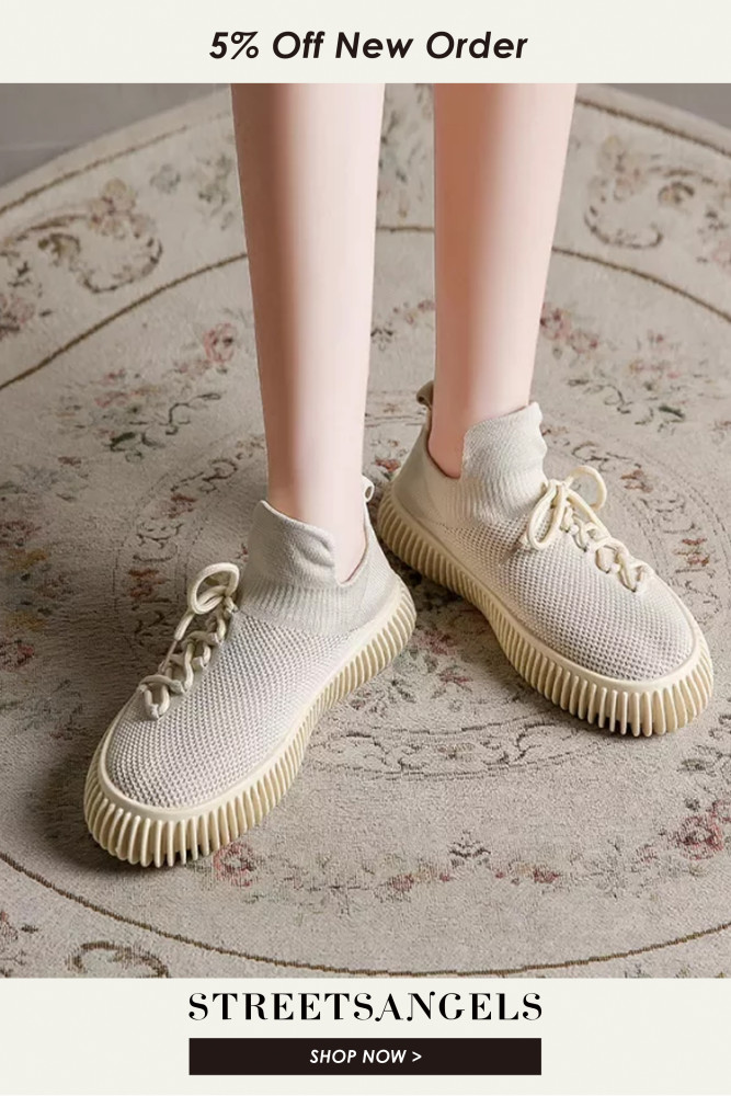 Fashion All-match Thick-soled Breathable Knitted Shoes