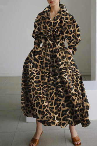 Trendy High Waist Bohemian V Neck Casual Party Print  Midi Dress
