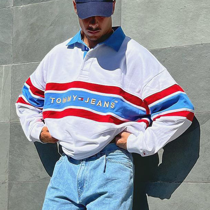 Men's Fashion Printed Loose Top Casual Sweatshirt