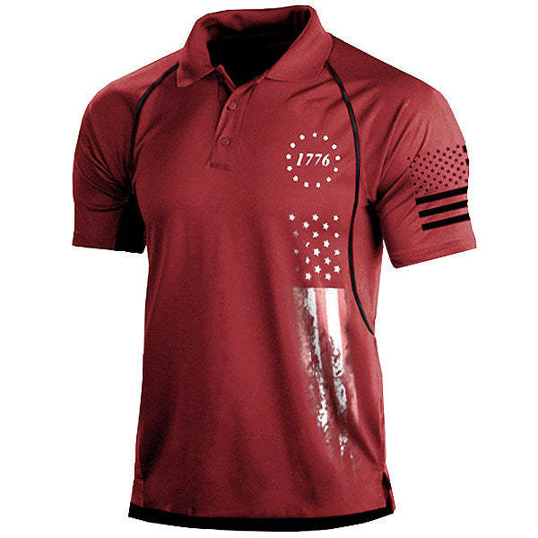 1776 Independence Day Creative Outdoor Print Mens Liberalism  Polo-Shirt