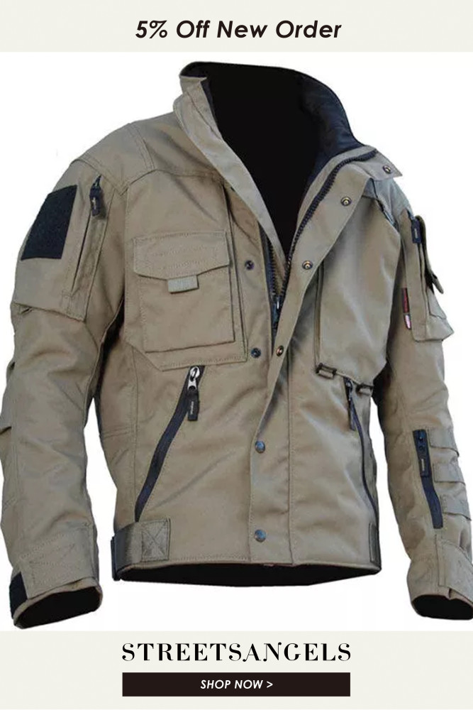 Mens All-terrain Windproof Versatile Tactical Plus Size Jacket