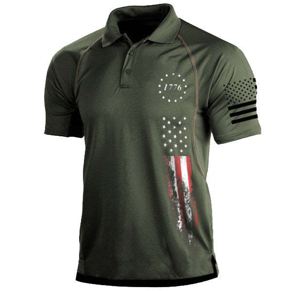 1776 Independence Day Creative Outdoor Print Mens Liberalism  Polo-Shirt