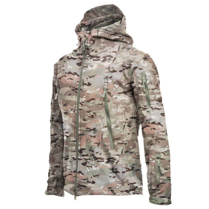 Men's Outdoor Camouflage Soft Shell Waterproof Warm Jacket
