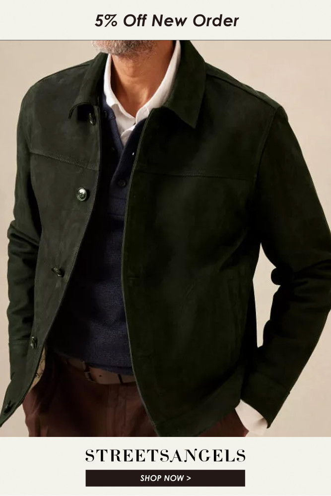 Men Casual Button Up Lapel Vintage Outerwear Jacket