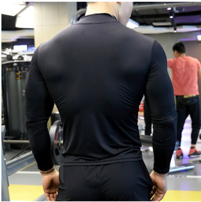 Mens Running Gym Shirts Long Sleeve Quick Dry Breathable Fitness Shirts Training Sports T-Shirts