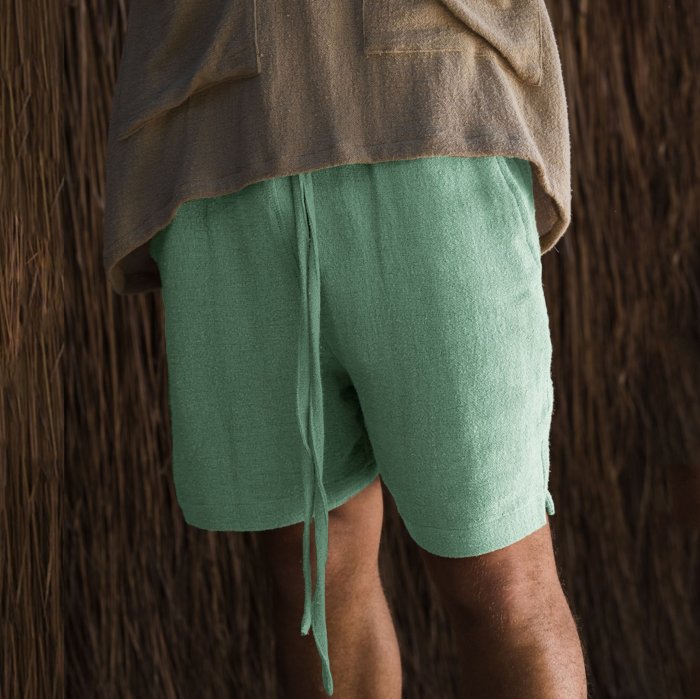 Men's Plain Linen Shorts