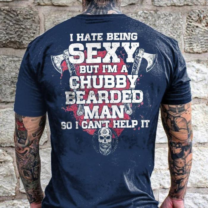 I'M Chubby Bearded Men Print Men's T-Shirt