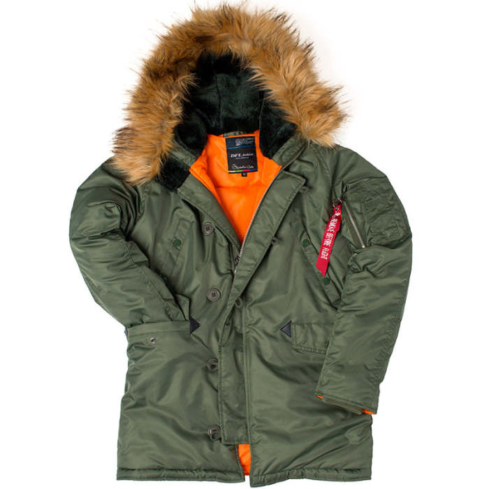 Warm Padded Parker Mens Fur Hooded Military Coat