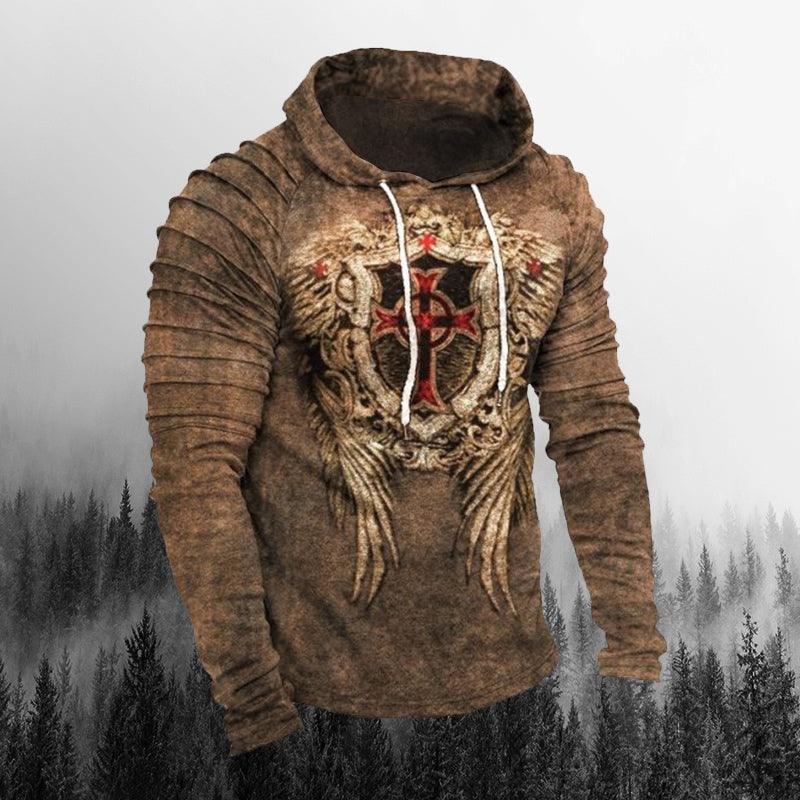 Men's Vintage Outdoor Round Neck Legendary Faith Freedom Hoodies