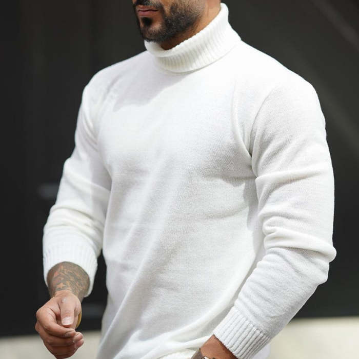 Men's Casual Long Sleeve Turtleneck Sweater