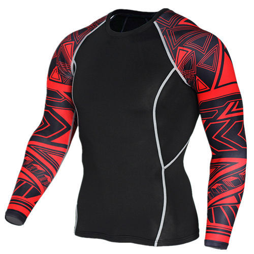 Mens 3D Tight Gym Sports Cycling T Shirt+Compression Quick-Drying Pants