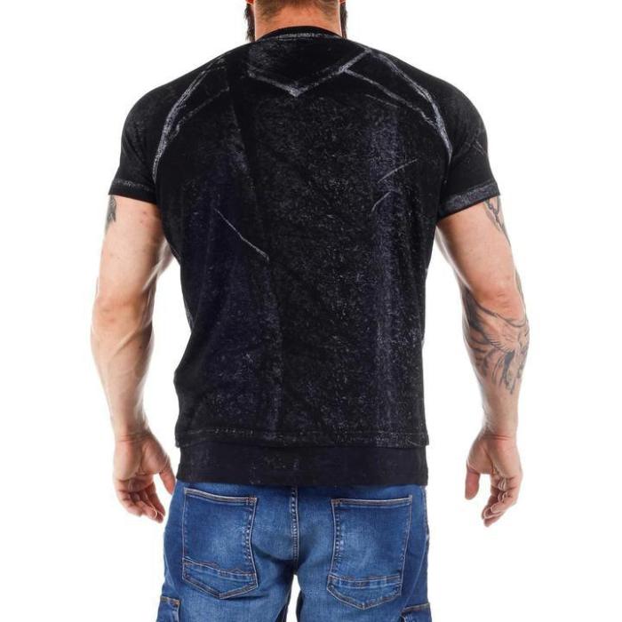 Men's Plus Size Washed Texture Faith T-Shirt