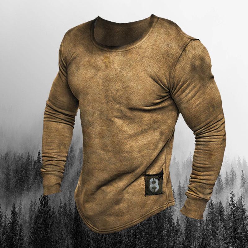 Men's Outdoor Henry Neck Organic Long Sleeve Sweatshirts