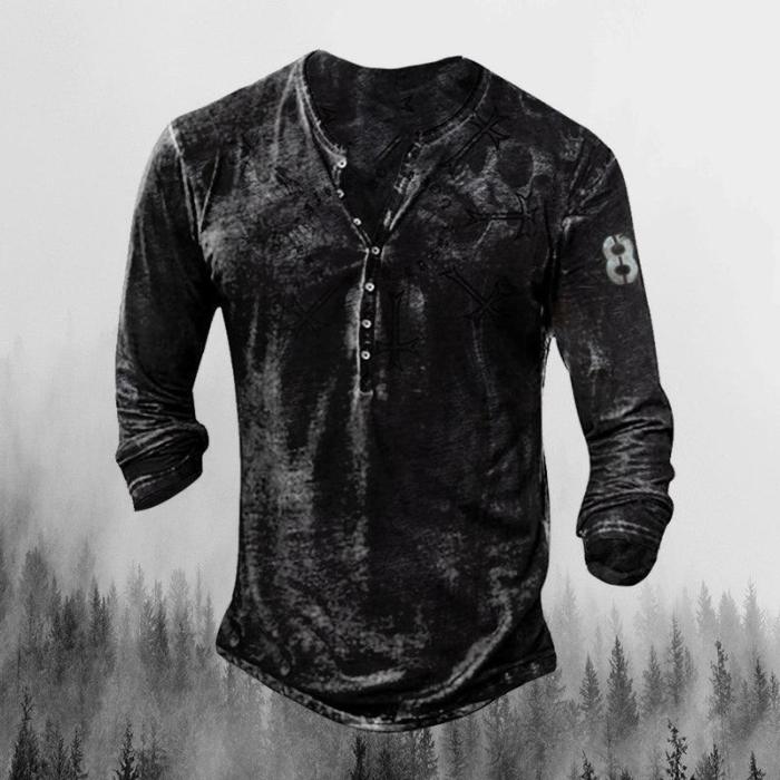 Men's Outdoor Long-sleeved Skull Print Sweatshirts