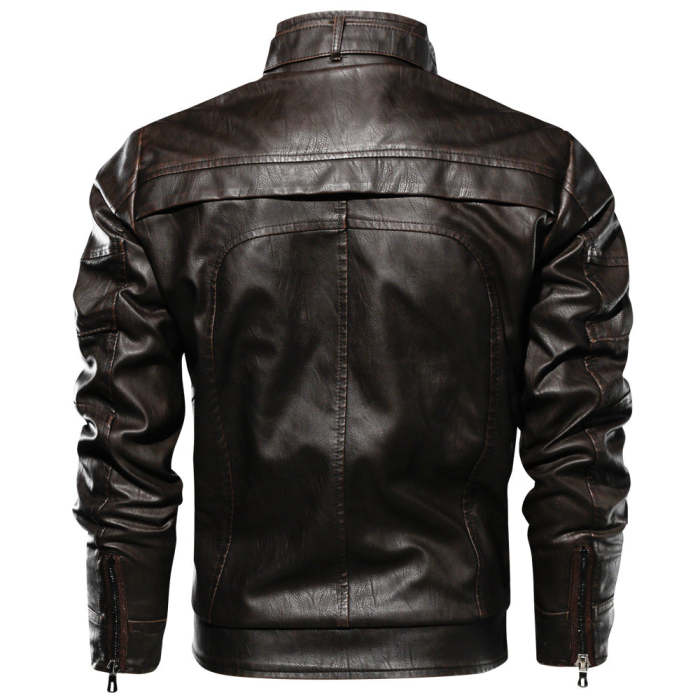 Men's Retro Biker Leather Jacket