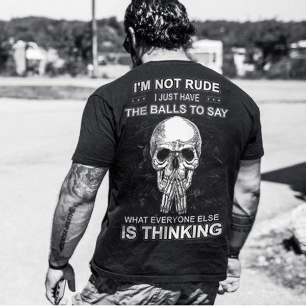 Men's Printed Skull T-Shirt