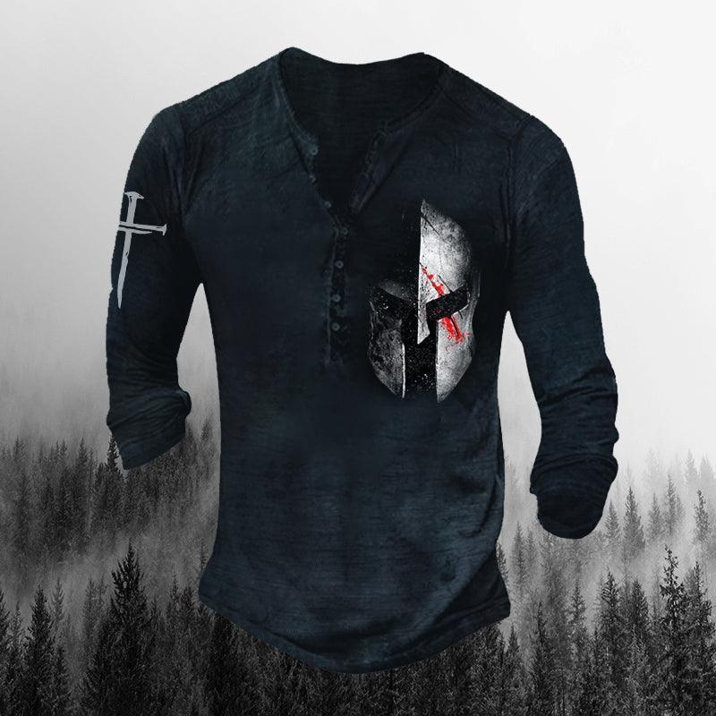 Men's Outdoor Warrior Print Long Sleeve Shirts