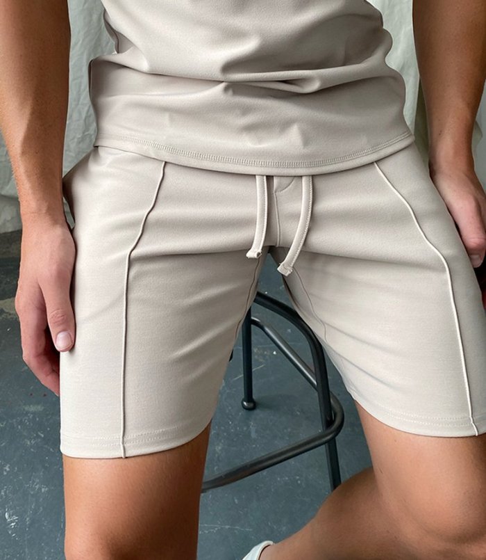 Solid Color Feature Shorts