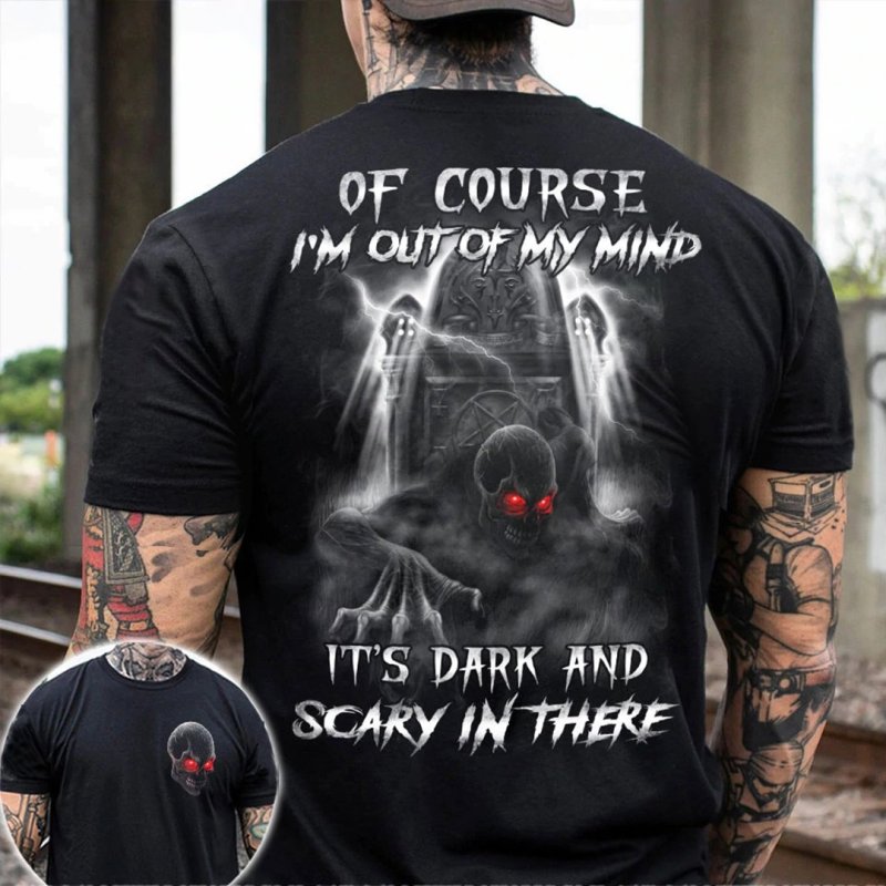 Of course I'm Out Of My Mind Skull All Over Print T-Shirt