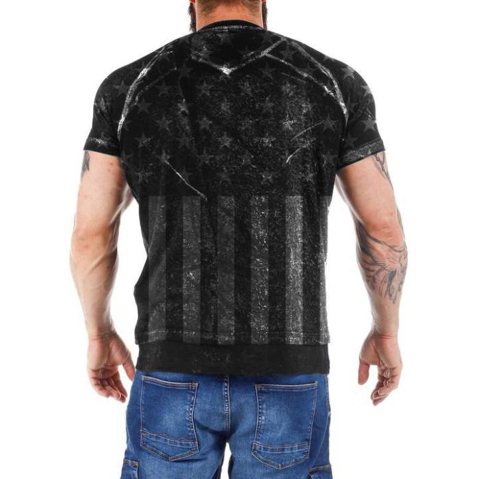 Mens Washed Texture Plus Size T-Shirt