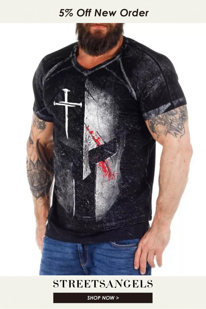 Men's Plus Size Washed Texture Faith T-Shirt