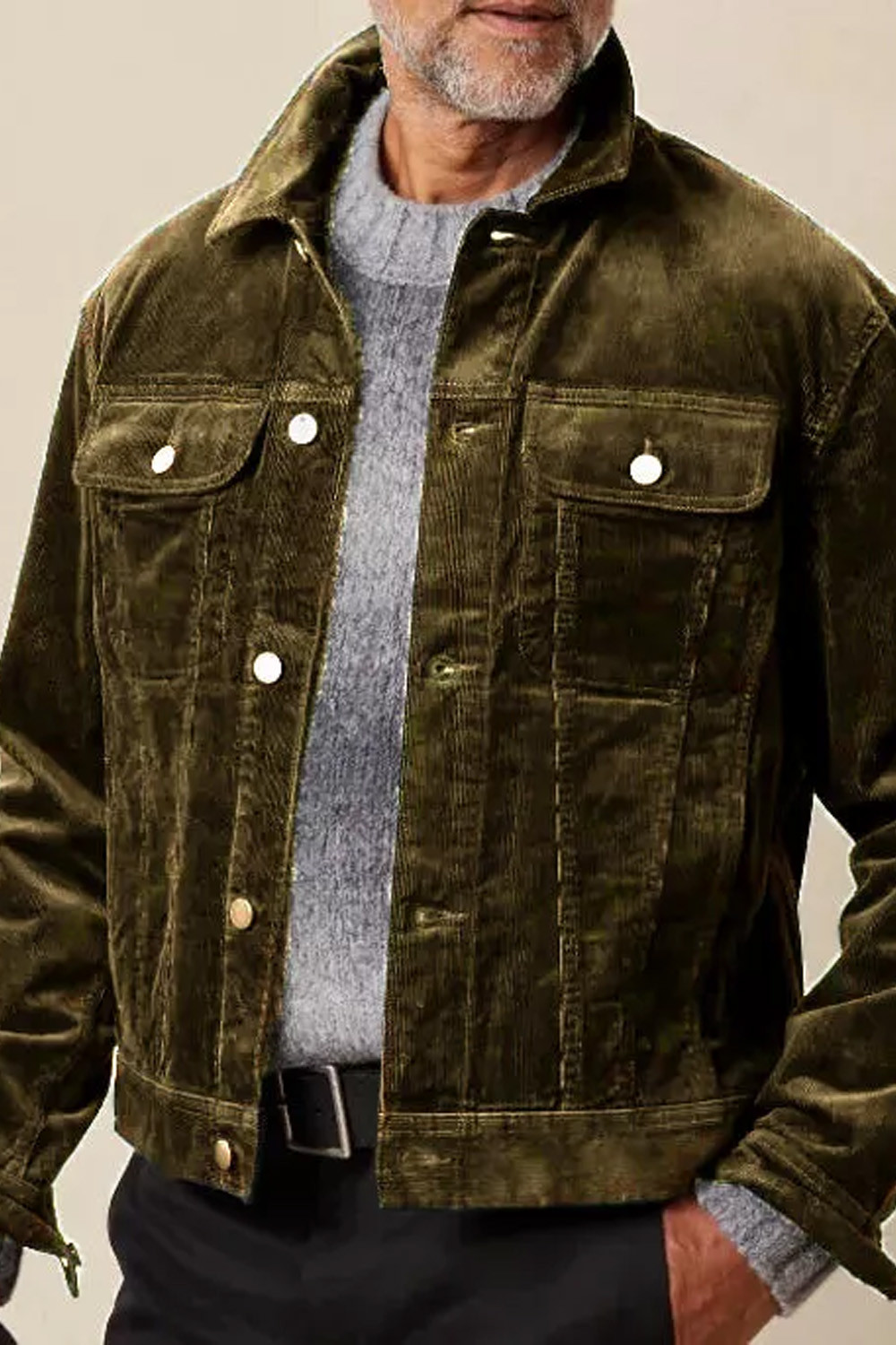Men's Plus Size Vintage Corduroy Casual Jacket main image 0