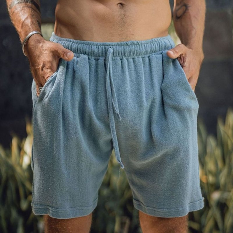 Men's Plain Linen Shorts