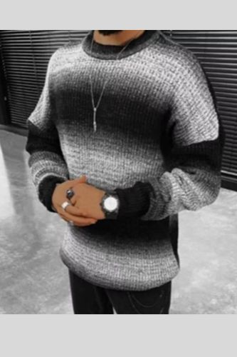 Men's Gradient Color Loose Fashion Sweater