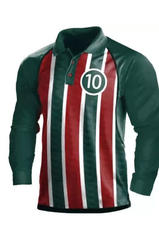 Mens Italy Soccer Uniform Neck Polo-shirt