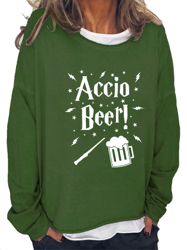 St Patrick Shirt Accio Beer Image Women's Pullover Hoodie