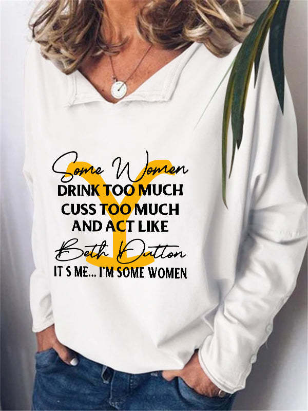 Letter Print Women Sweatshirt