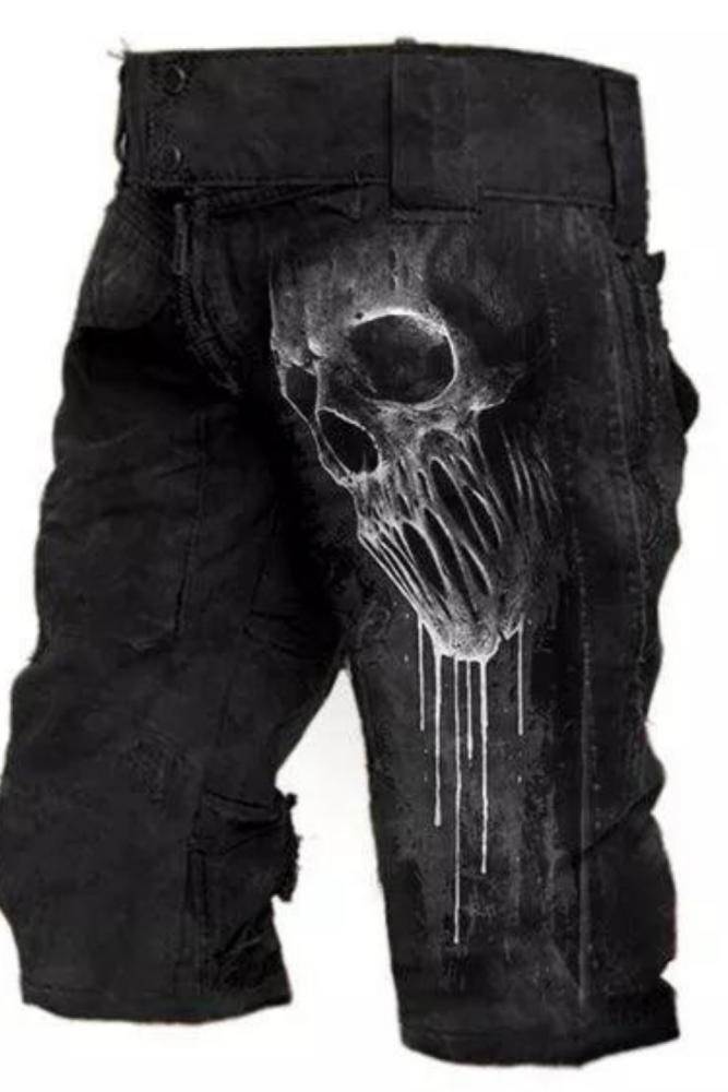 Skull Mens Shorts Pants