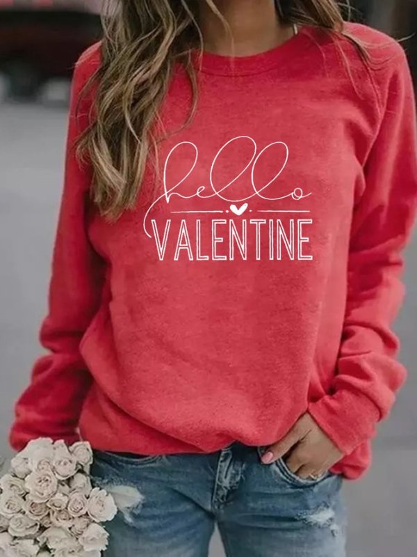Hello Valentine Graphic Sweatshirt
