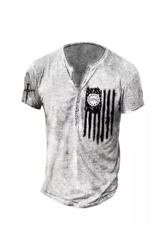 Men's Cross Print Short Sleeve T-Shirt